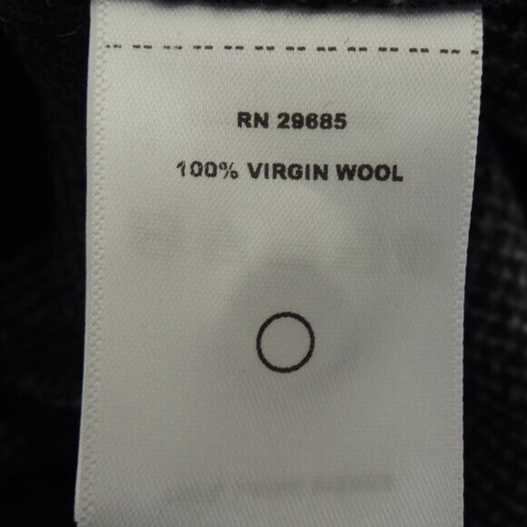 Pendleton Black & Gray 100% Wool Mixed Plaid Duster Topper XS - Picture 9 of 10